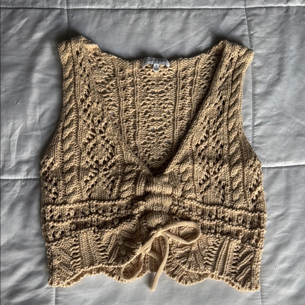 Women's Beige Knit Top
